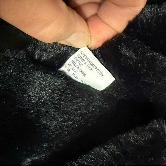 Muk Luks Women's Plush Maren Black Slippers Large size 9-10 NWT memory foam New - Picture 7 of 8